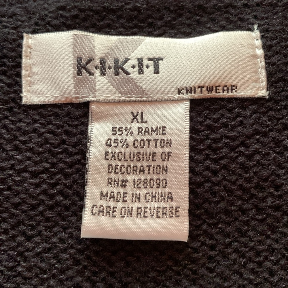 Women’s KIKIT Knitwear Christmas Holiday Button Down Vest Size XL - Picture 6 of 6